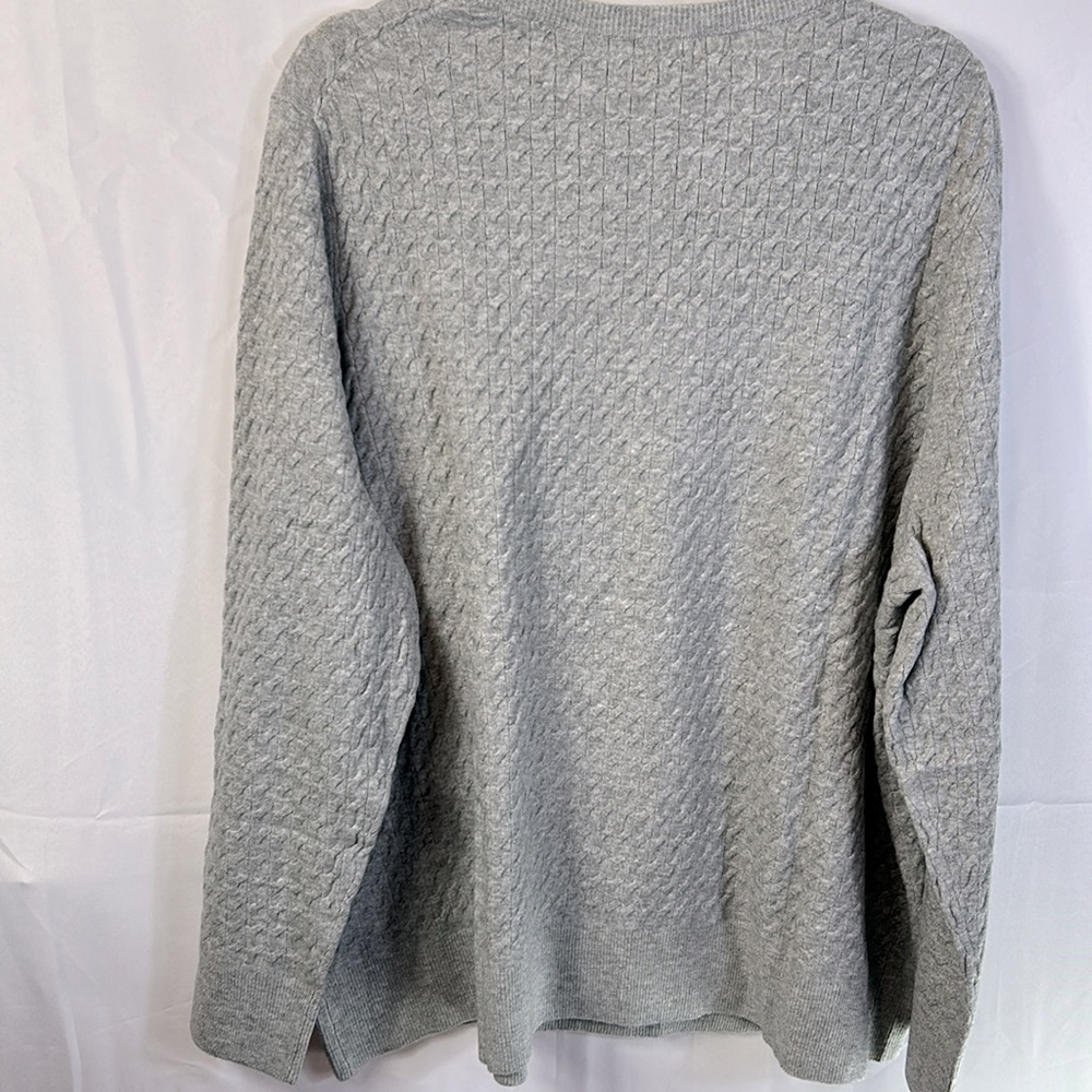 A New Day Textured Gray Crewneck Sweater size 3X soft and cozy - Picture 3 of 6